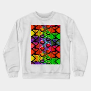 Brightly coloured abstract hearts Crewneck Sweatshirt